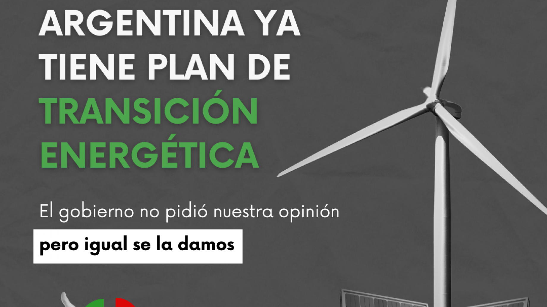 ONGs reclaman falta de participación e información en el plan de transición energética