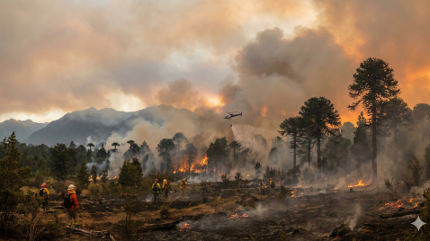 Sudamérica bajo las llamas: El cambio climático triplicó el riesgo de incendios históricos en 2024